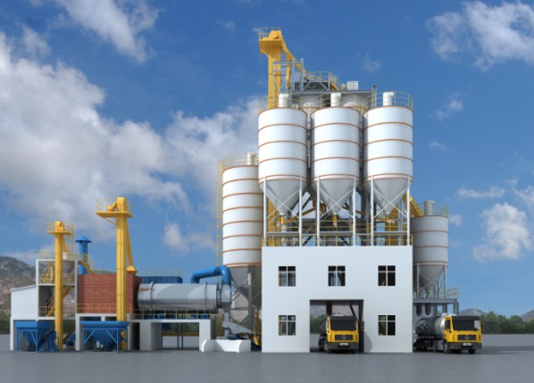Dry-mixed mortar production equipment